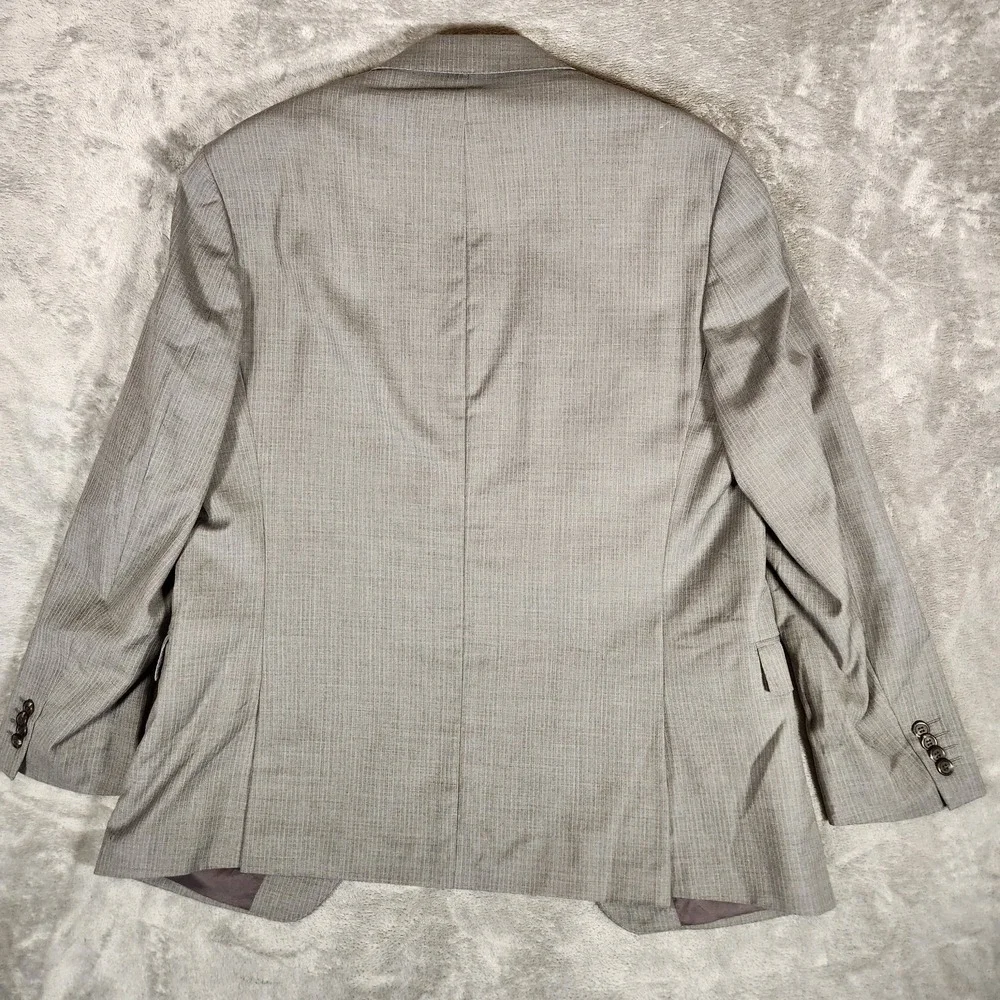 Lauren Ralph Lauren LRL‎ Gray Mens Size 44R 100% Wool Jacket Blazer Sport Coat
